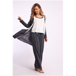 Женский домашний костюм с брюками 31909 (Синий)