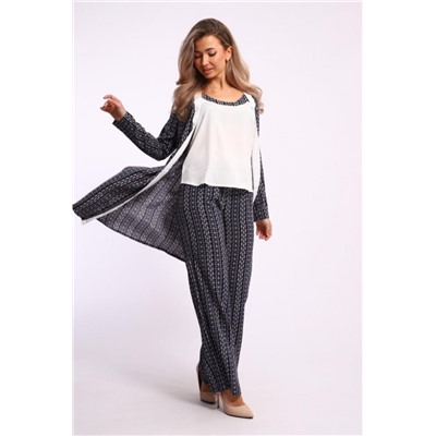 Женский домашний костюм с брюками 31909 (Синий)