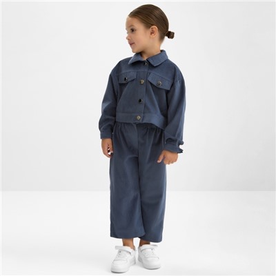 Костюм для девочки KAFTAN Velvet, размер 30 (98-104 см), синий