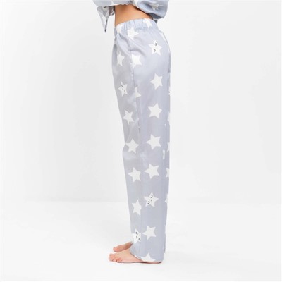 Пижама женская (рубашка, брюки) KAFTAN «Звезды», размер 52-54, серая