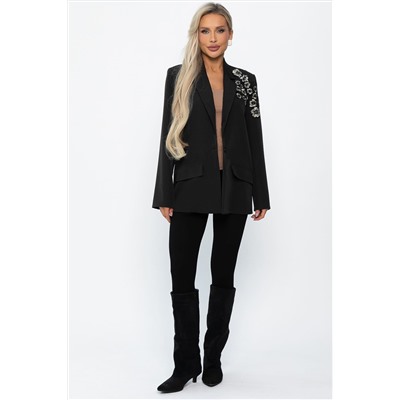 Жакет Цветочное безумие (черный) Б14798-7М