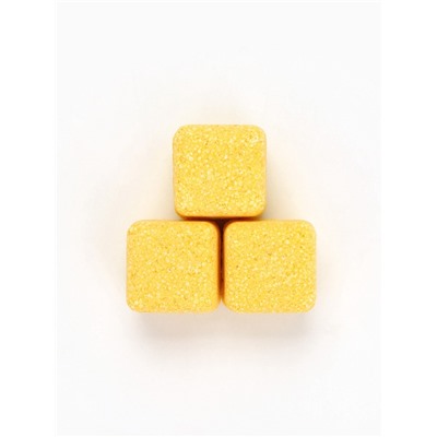 Бомбочки для ванны «Кубики», набор 3 шт. × 70 г, аромат банановый коктейль, URAL LAB