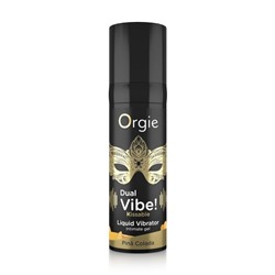 Съедобный гель Dual Vibe Pina Colada с эффектом вибрации и вкусом коктейля пина колада - 15 мл.