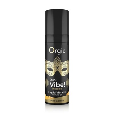 Съедобный гель Dual Vibe Pina Colada с эффектом вибрации и вкусом коктейля пина колада - 15 мл.