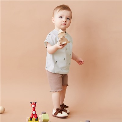 Костюм для девочки (футболка и шорты) «Крошка Я» Olives, рост 68-74 см