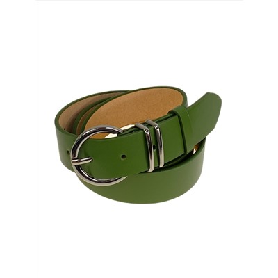 Ремень женский  из искусственной кожи, цвет зеленый