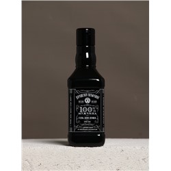 Подарочный набор «Лучшему мужчине», гель для душа во флаконе виски, чёрный и мочалка лента, Чистое счастье