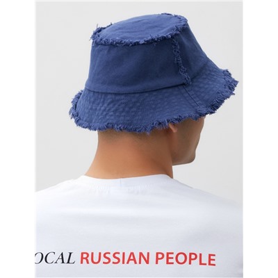 Панама женская джинсовая MINAKU с необработанными краями, синяя, размер 56-58