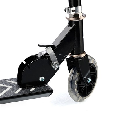 Самокат-снегокат, складной, в коробке (черный)