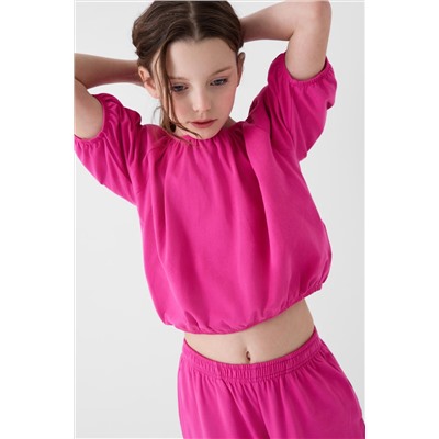 Комплект трикотажный для девочек: джемпер (футболка), брюки PLAYTODAY, 1240351