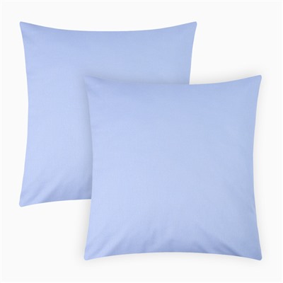 Комплект наволочек «Этель», 70×70 см, 2 шт., голубой, бязь, хлопок 100%
