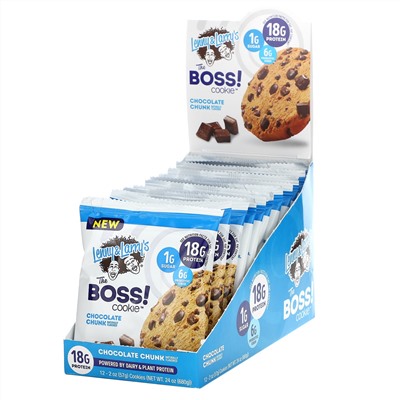 Lenny & Larry's, The BOSS Cookie,  Chocolate Chunk,  12 Cookies, 2 oz (57 g) Each