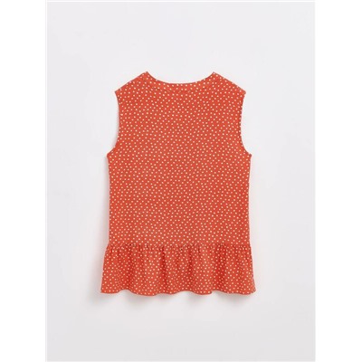 Блузы CONTE LBL 1196 Блузка в горошек с воланом