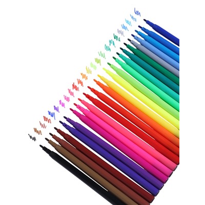 Фломастеры 24 цвета, вентилируемый колпачок, блистер