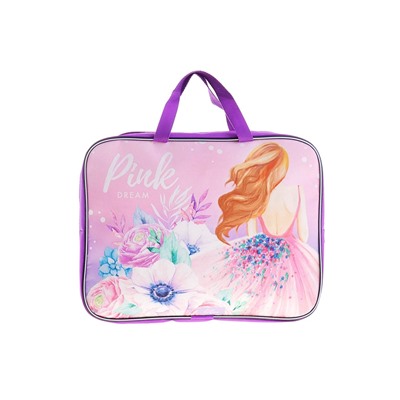 Папка для труда, А4, текстильная, 35×27×7 см, Pink Dream