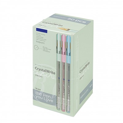 Ручка шариковая 0.38 мм "CrystalWrite.Zefir" синяя 20-0404/41 Bruno Visconti