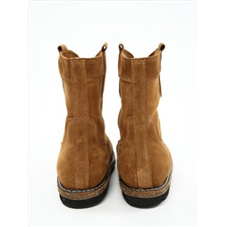 Казаки женские рыжие на меху, войлок