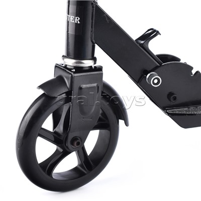 Самокат 2-х кол., черный, PU/ 145 мм,ABEC 7, в коробке