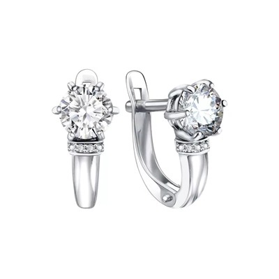 Серьги из серебра куб.циркон., Л-21419