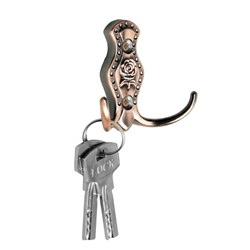 Крючок мебельный ТУНДРА TKd=023, двухрожковый, медь