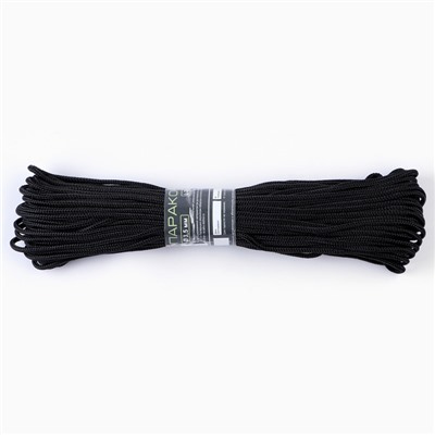 Паракорд 550, d=3.5 мм, 30 м, нейлон, чёрный