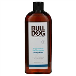 Bulldog Skincare For Men, Body Wash, Peppermint & Eucalyptus, 16.9 fl oz (500 ml)