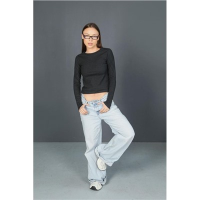 Лонгслив женский кашемир (Графит)