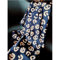 Юбка шелк 3203 (Черно - карамельный)