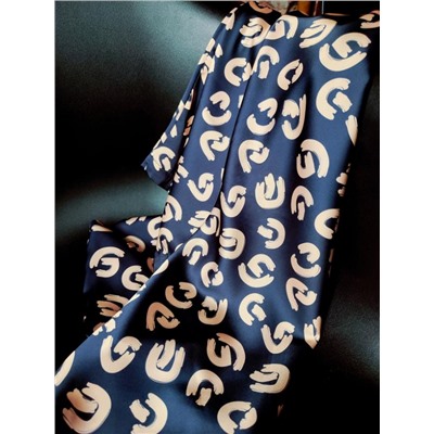 Юбка шелк 3203 (Черно - карамельный)