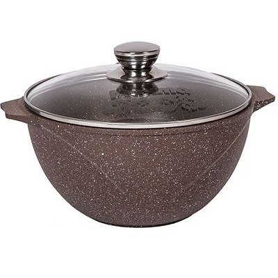 Казан 6л, стекл. кр, АП, Гранит brown арт.56806