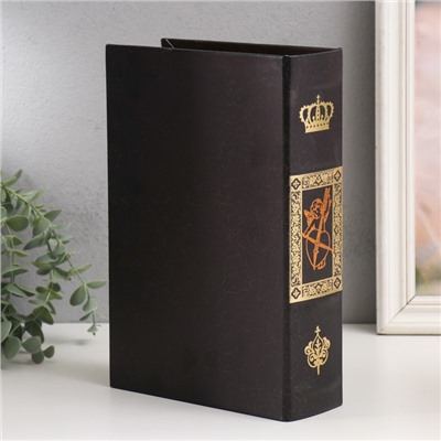 Шкатулка книга - сейф «Корабль и шторм», дерево, искусственная кожа, 27×18×7 см