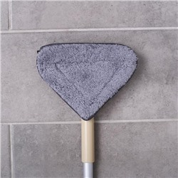 Щётка для окон Доляна, алюминиевая телескопическая ручка 59(89) см, насадка из микрофибры 12×12 см, МИКС