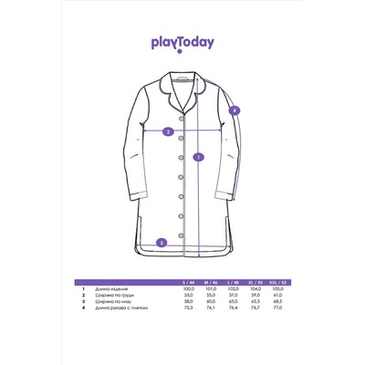 Сорочка ночная PLAYTODAY, 1215689