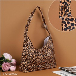 Сумка дамская шоппер 41х10х28 см / MIR - 19 /уп 20/леопард /брак лямки