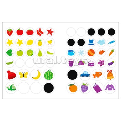 Наклейки для малышей. Цвета