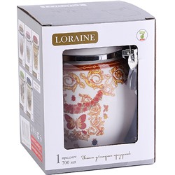 30773 Банка для сыпучих 700мл Романтика дол/металл LR (х36)