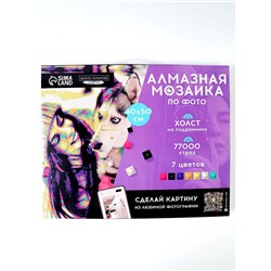 УЦЕНКА Алмазная мозаика по фото, на раме 40×50, полное заполнение, Pop Art