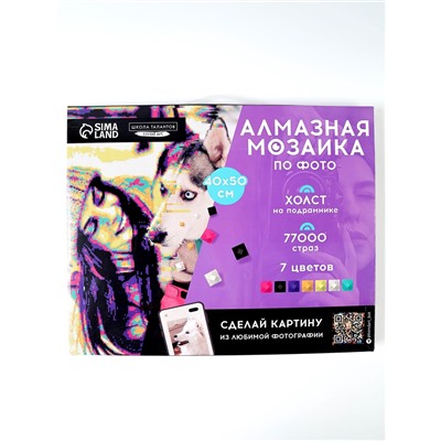 УЦЕНКА Алмазная мозаика по фото, на раме 40×50, полное заполнение, Pop Art