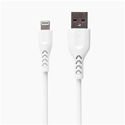 Кабель USB - Apple lightning SKYDOLPHIN S49L (повр. уп)  100см 3A  (white)
