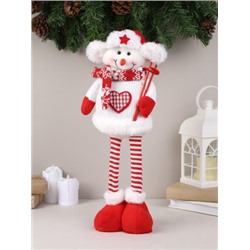 Новогоднее украшение Снеговик на телескопических ножках 32/44 см / NA110 /уп 60/