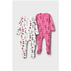 Комбинезон детский трикотажный для девочек, 2 шт в комплекте PLAYTODAY, 1240144