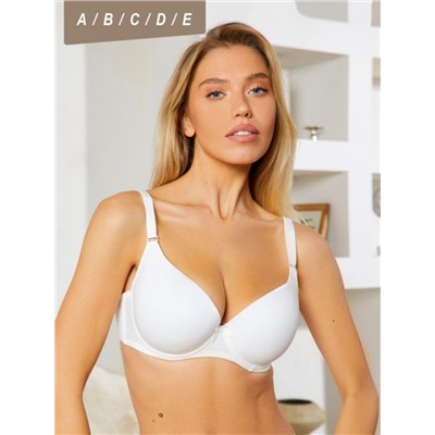 Бюстгальтер гладкий HoneyFormat 8034 на косточках (Белый)