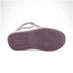 Кроссовки высокие демисезонные В7772-19 бело фиолетовые