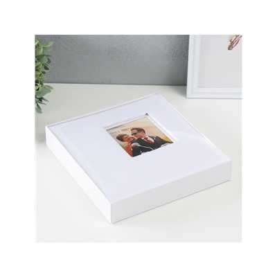 УЦЕНКА Фотоальбом на 200 фото 10×15 см «Белоснежный», искусственная кожа, 4×22×22.7 см