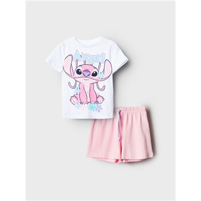 Комплект трикотажный для девочек: фуфайка (футболка), шорты