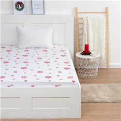 Простыня на резинке 1.5-спальная «Этель. Новогоднее волшебство», 140×200+25 см, бязь