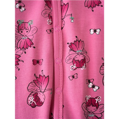 Комбинезон детский трикотажный для девочек, 2 шт в комплекте