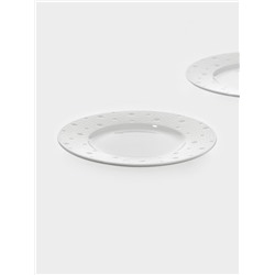 Тарелки Magistro Fray, набор 2 шт., d=16.5 см, фарфор, белые