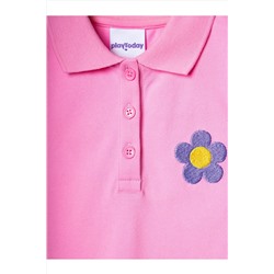 Джемпер трикотажный с воротником поло для девочек PLAYTODAY, 1241966