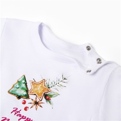 Пижама детская MINAKU Winter, рост 62-68 см, белая